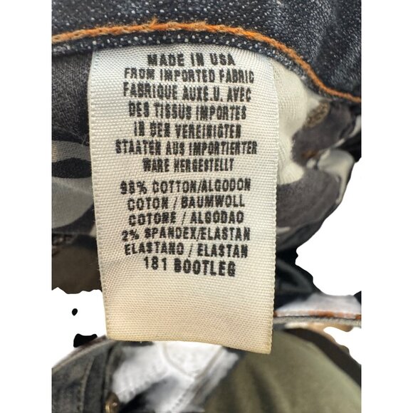 Lucky Brand 181 Bootleg Mens 34x31 Blue Denim Jeans Made In USA - Picture 6 of 7